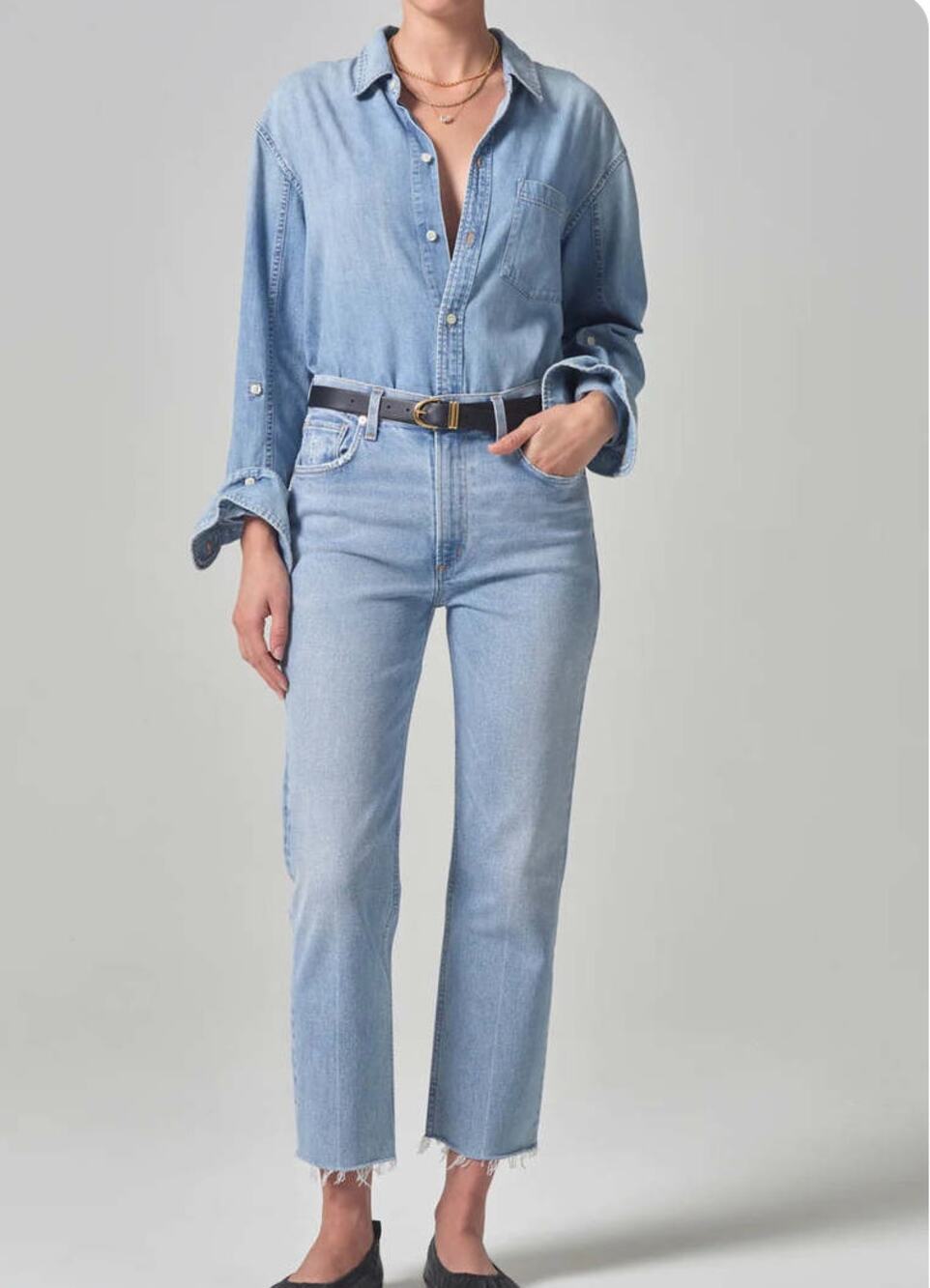 CITIZENS OF HUMANITY Daphne Crop High Rise Stovepipe in Mirage Size Women's 28
